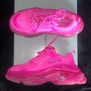 Authentic Balenciaga Triple S Hot Pink Shoes